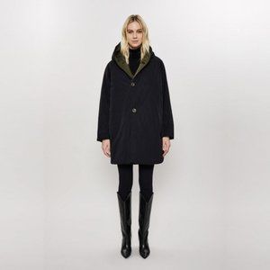 OOF WEAR Reversible Pillow Coat, Black/Olive, US size M, NEW!